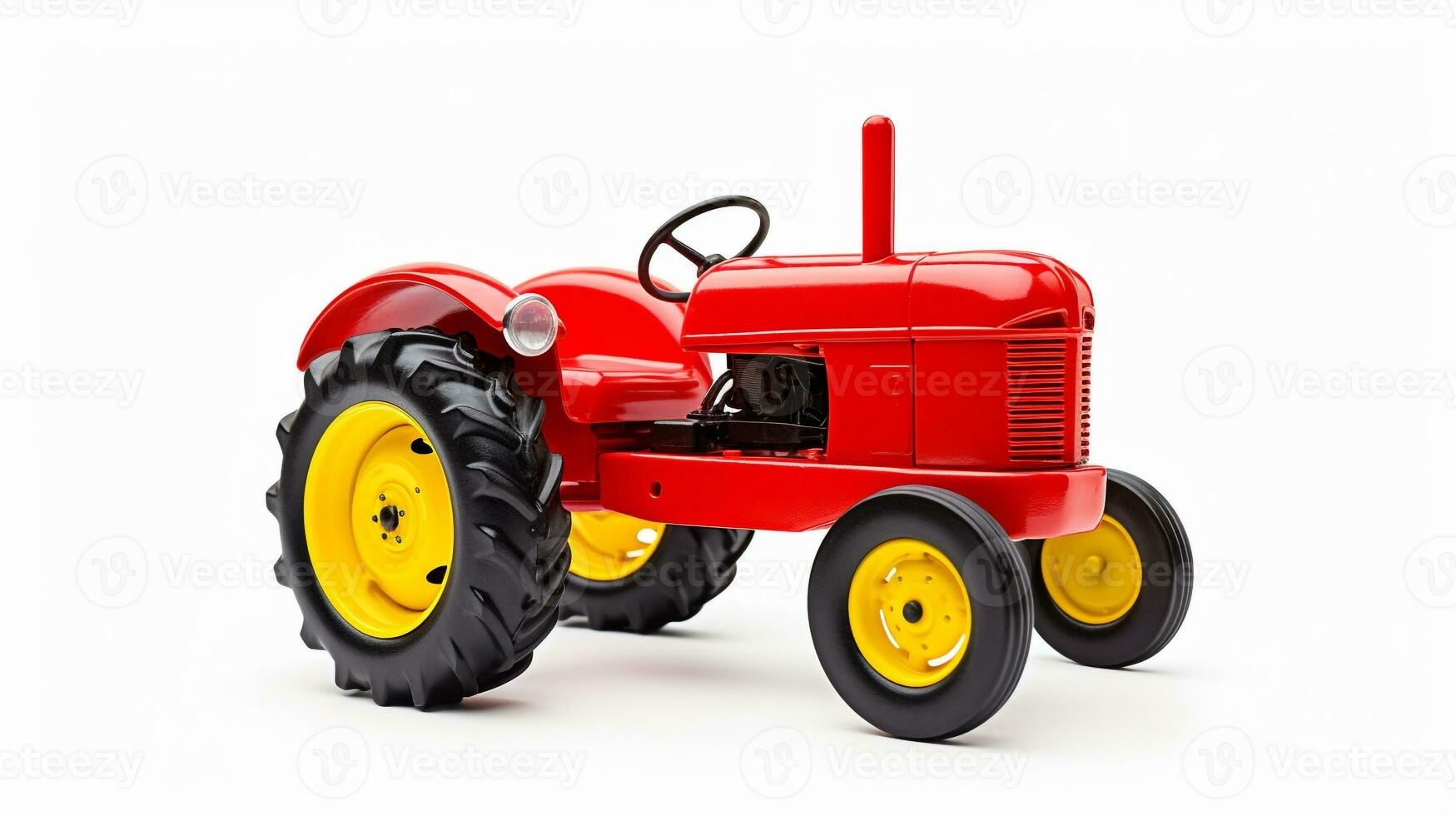 Displaying a 3D miniature Tractor. Generative AI photo