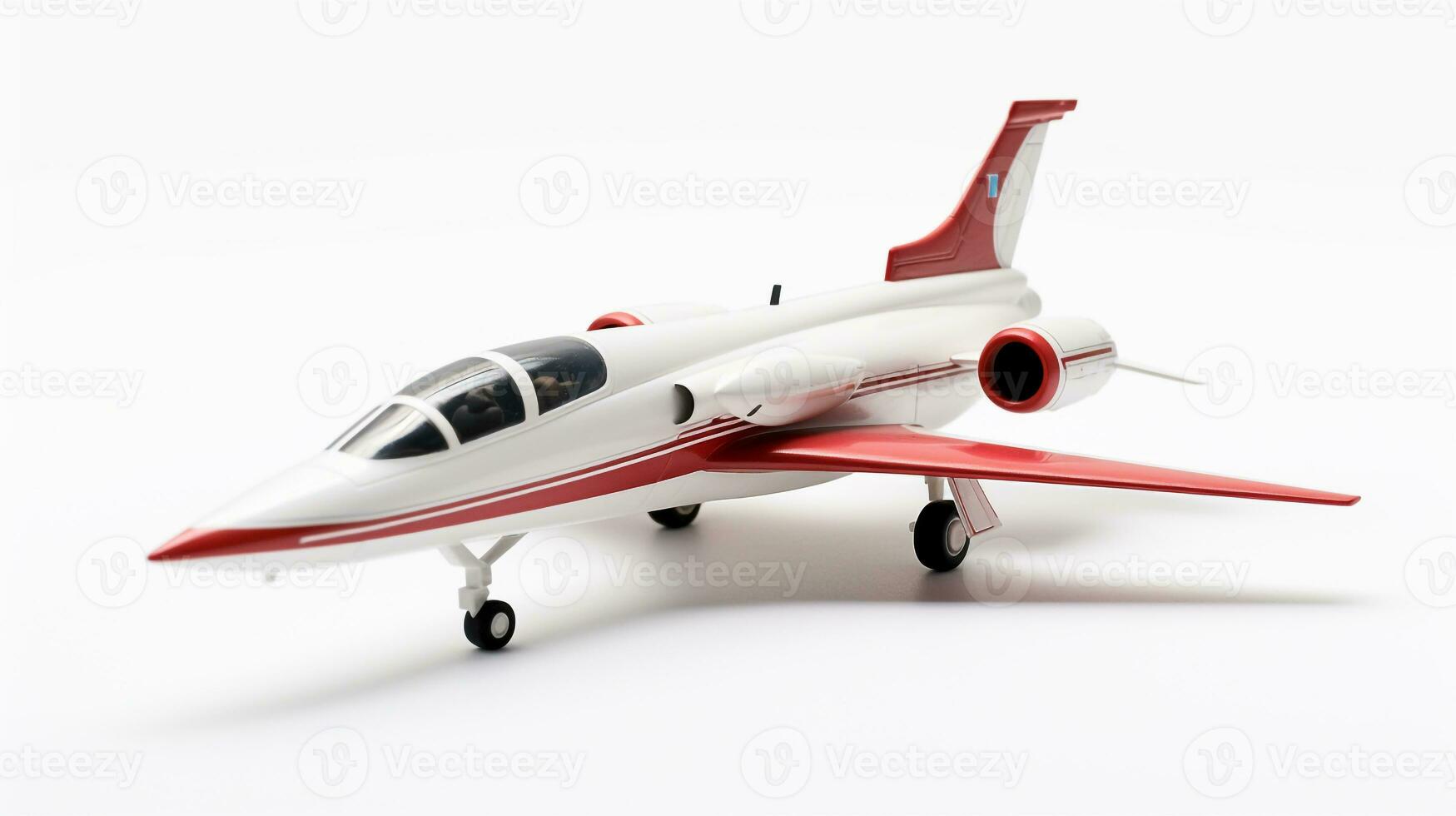 Displaying a 3D miniature Supersonic Jet. Generative AI photo