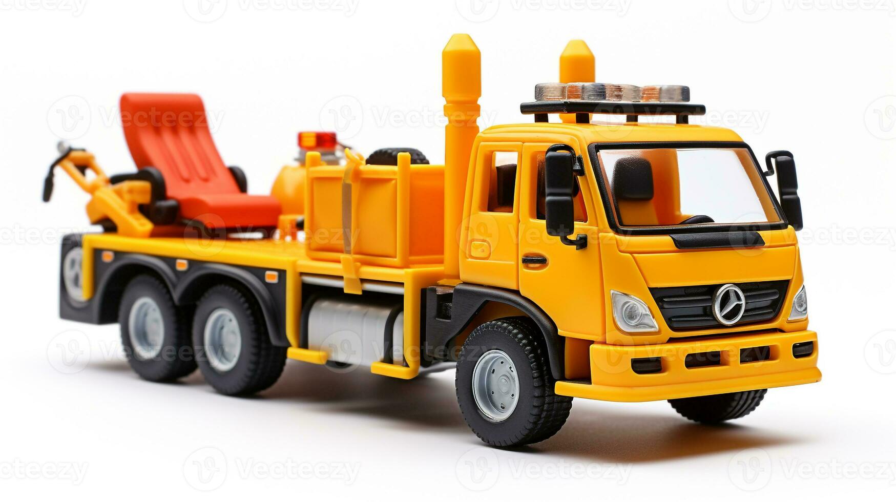 Displaying a 3D miniature Tow Truck. Generative AI photo