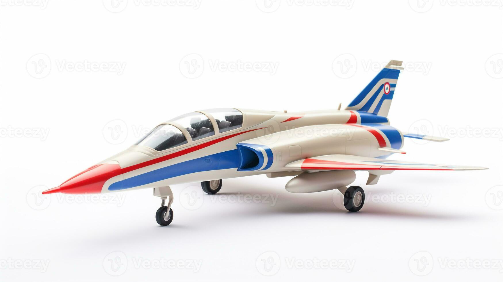 Displaying a 3D miniature Supersonic Jet. Generative AI photo