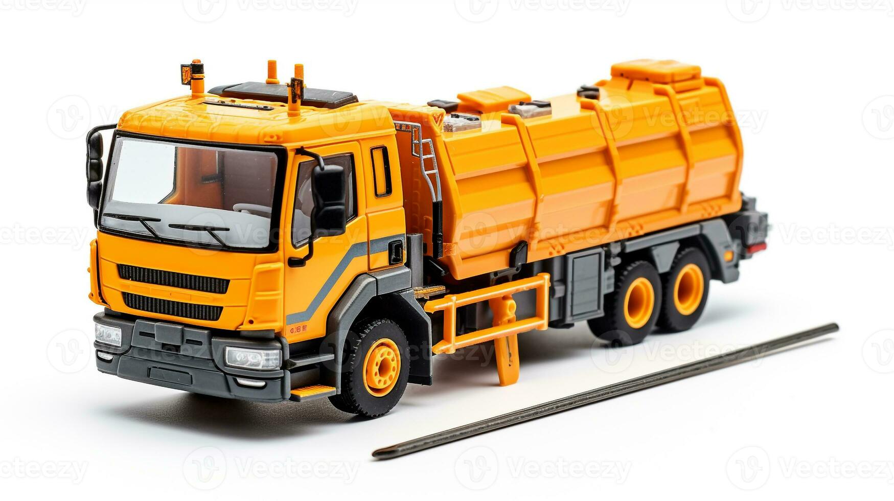 Displaying a 3D miniature Street Sweeper. Generative AI photo