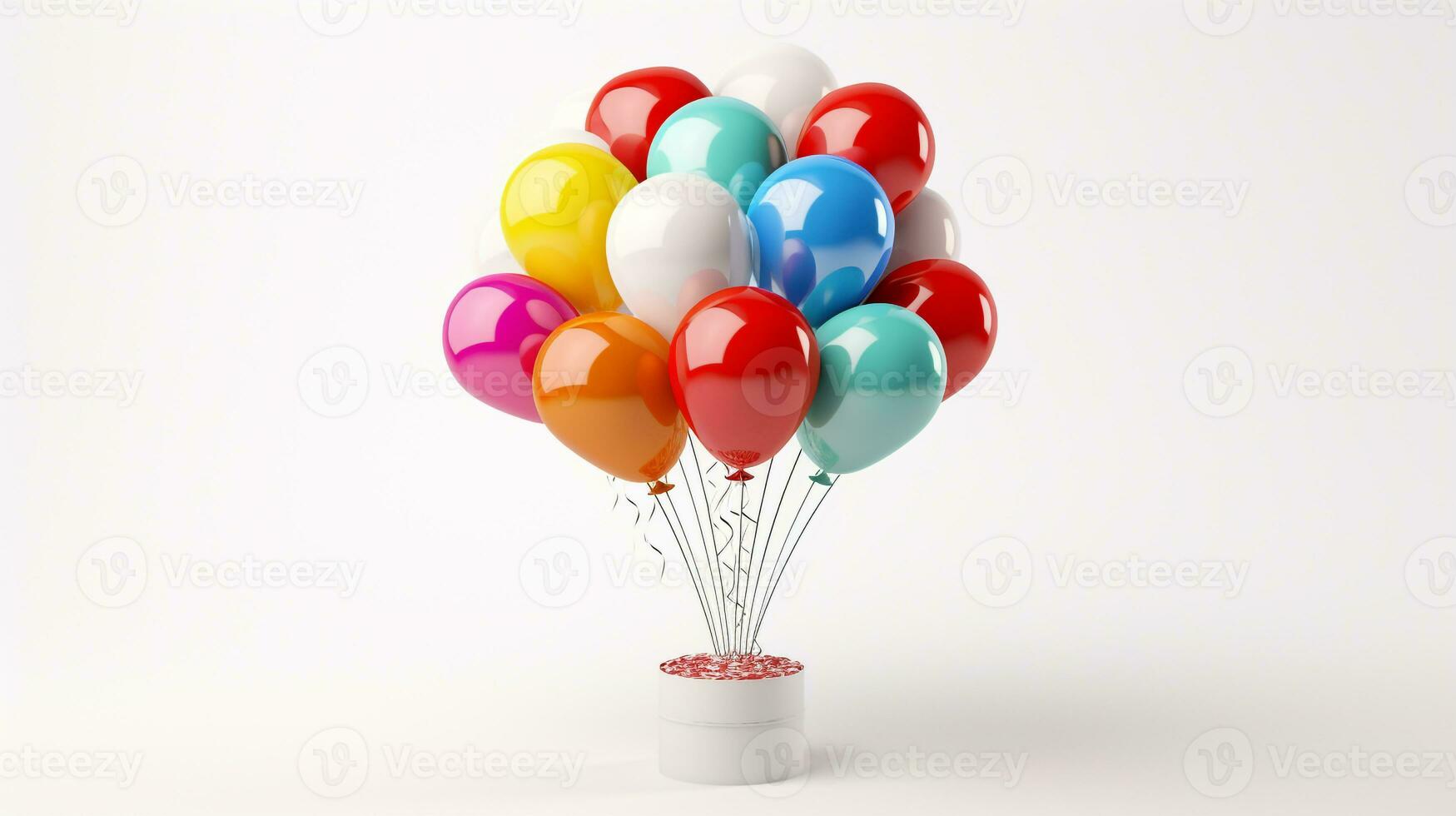 Displaying a 3D miniature Special Shape Balloon. Generative AI photo