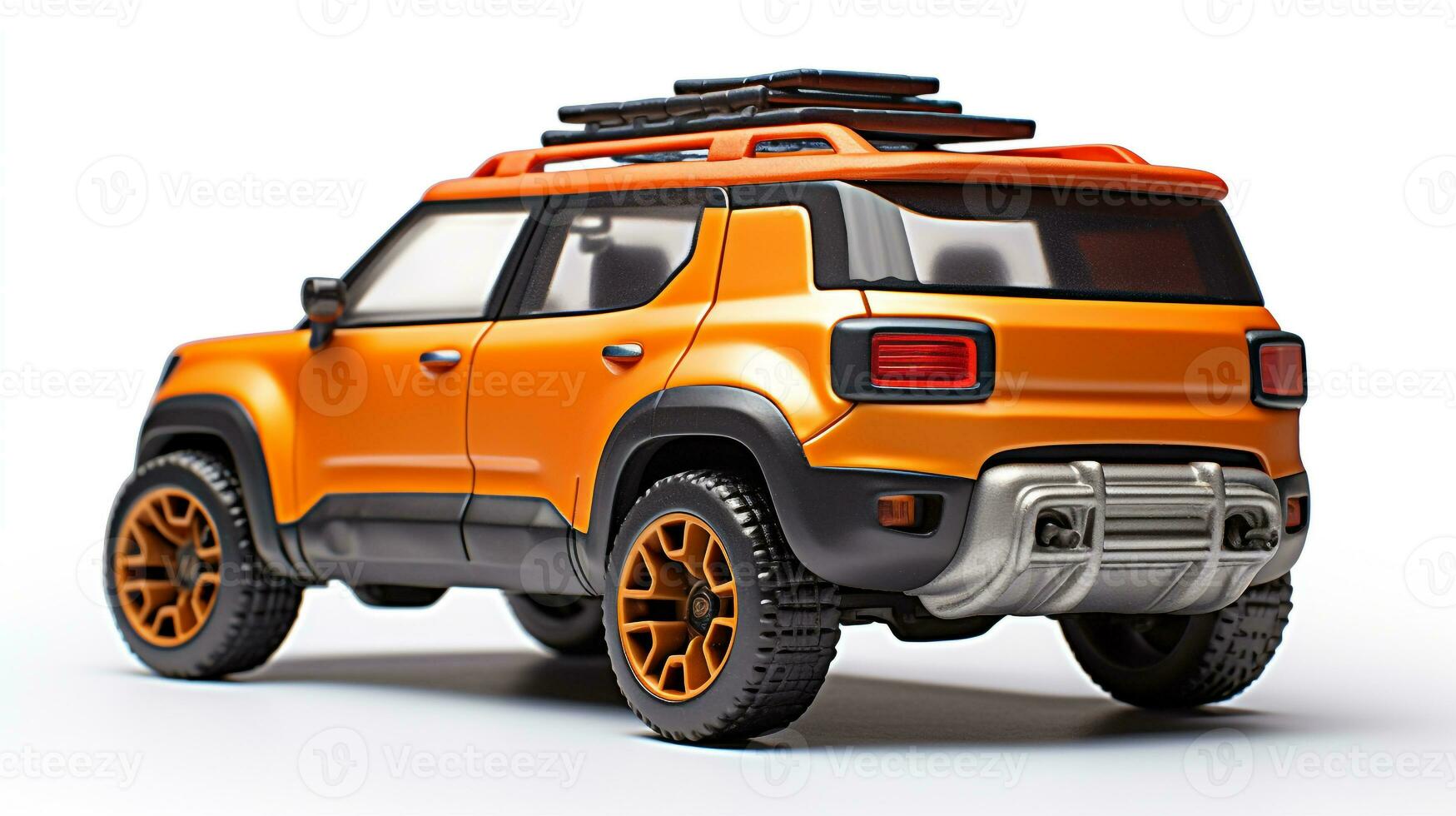 Displaying a 3D miniature SUV - Sports Utility Vehicle. Generative AI photo