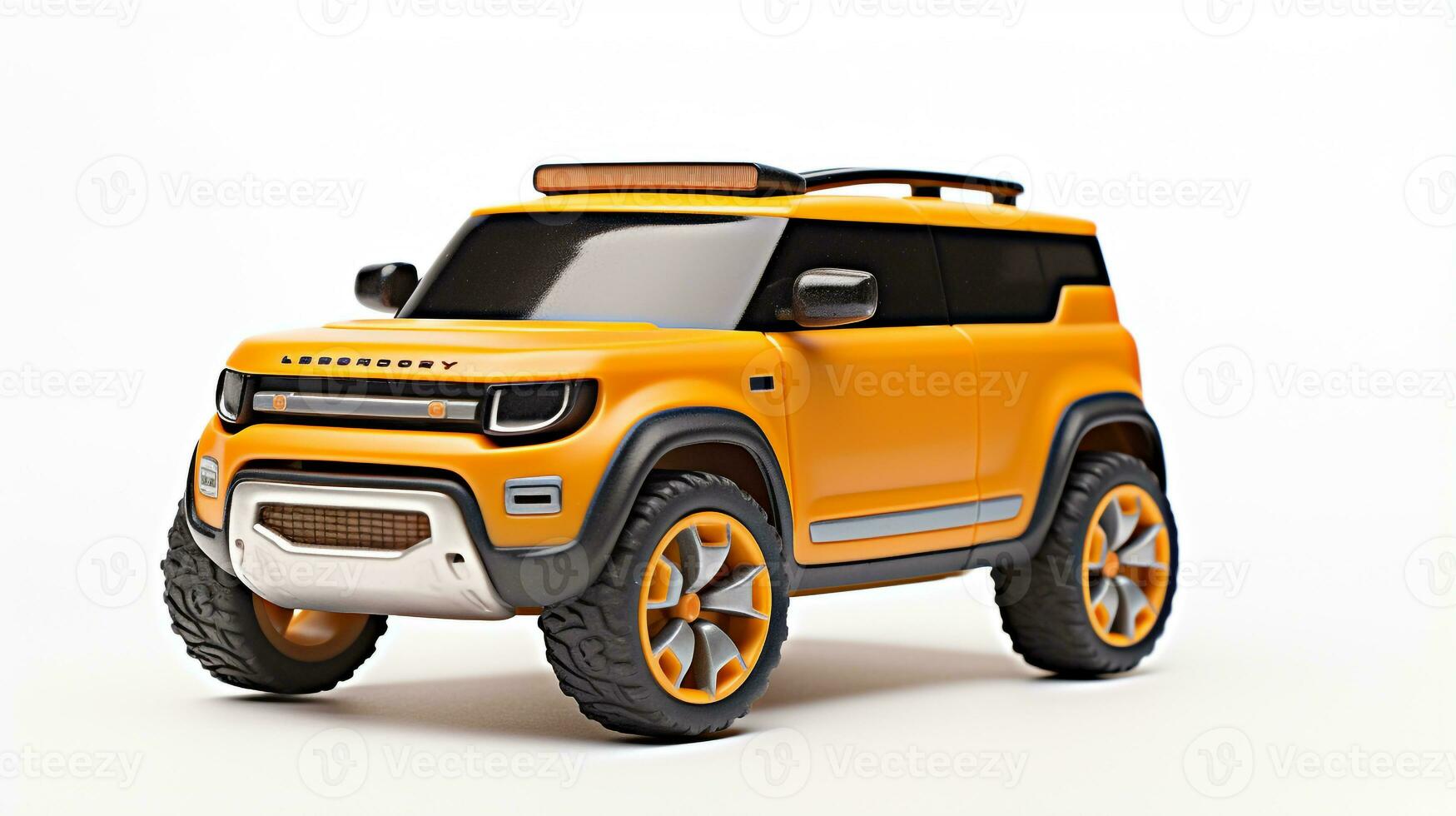 Displaying a 3D miniature SUV - Sports Utility Vehicle. Generative AI photo