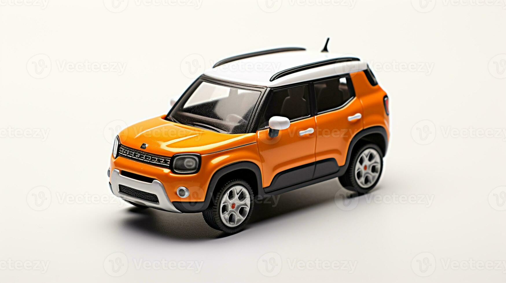 Displaying a 3D miniature SUV - Sports Utility Vehicle. Generative AI photo