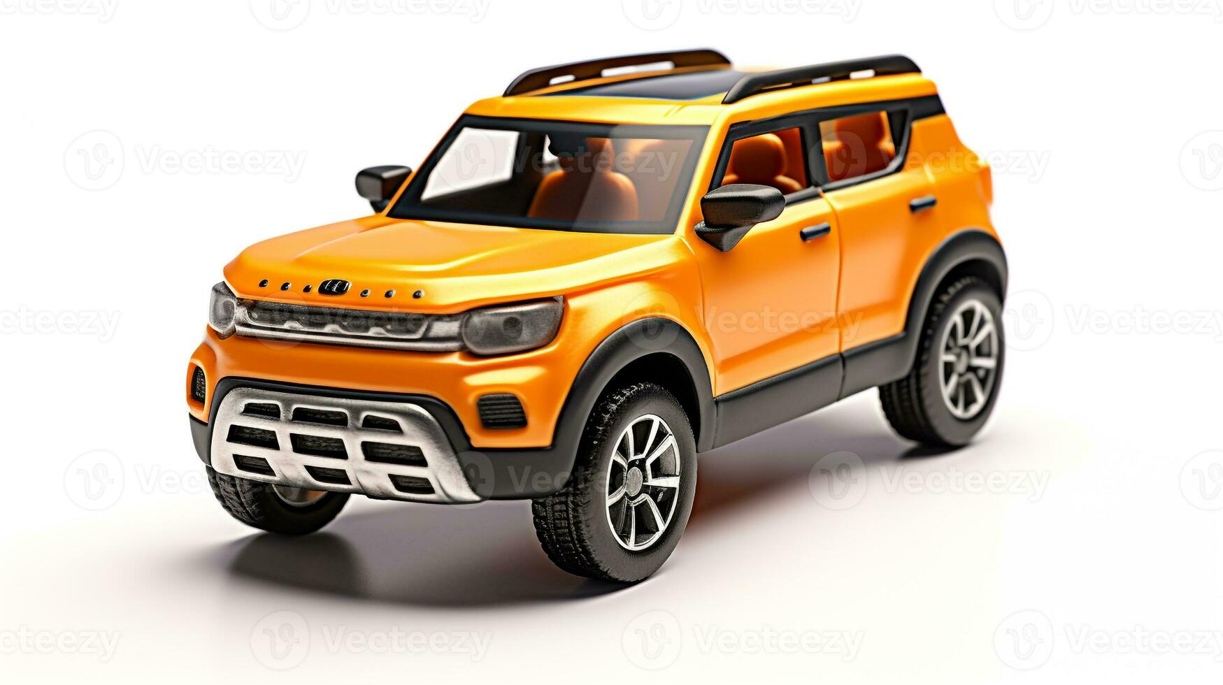 Displaying a 3D miniature SUV - Sports Utility Vehicle. Generative AI photo