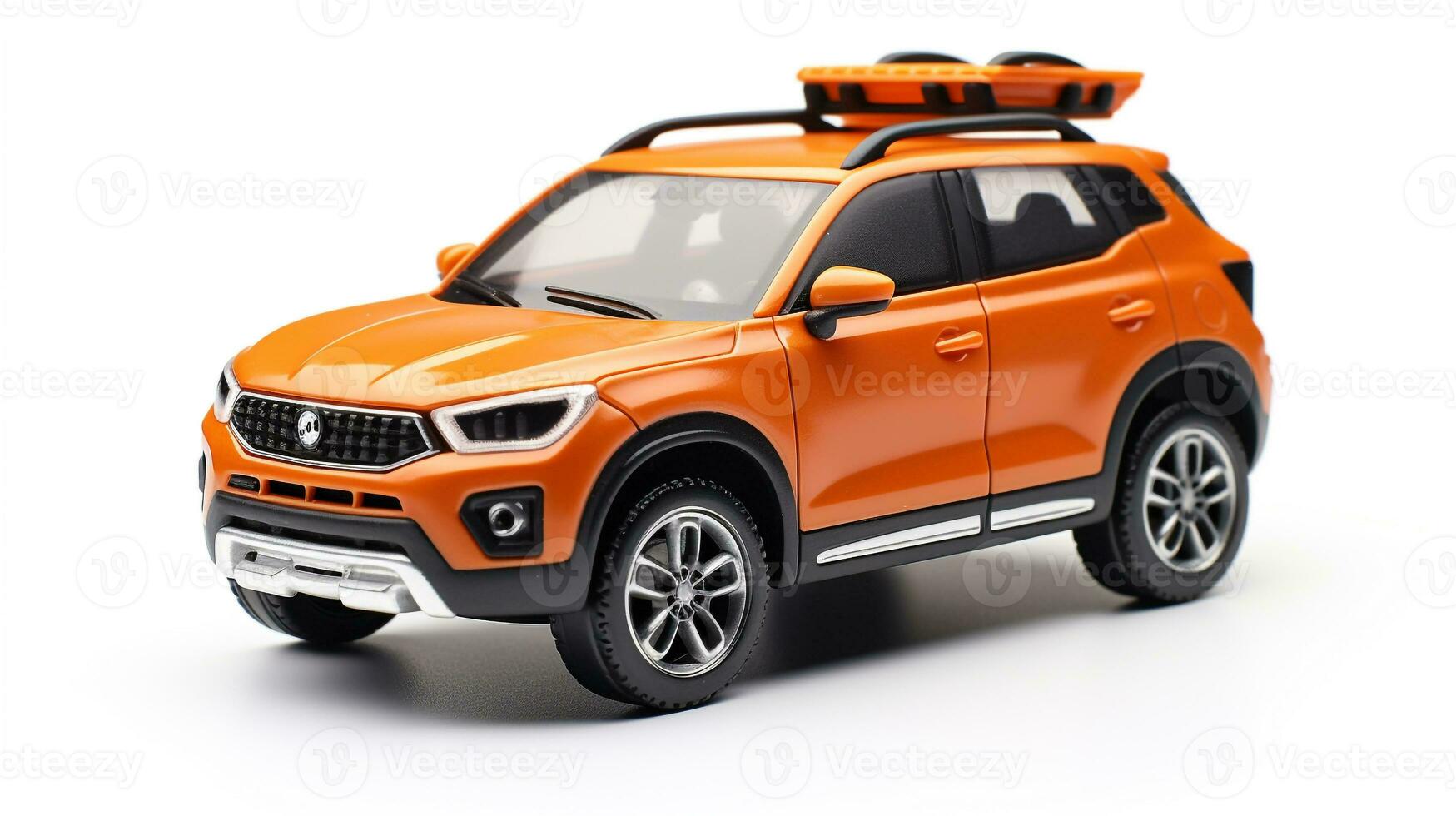 Displaying a 3D miniature SUV - Sports Utility Vehicle. Generative AI photo