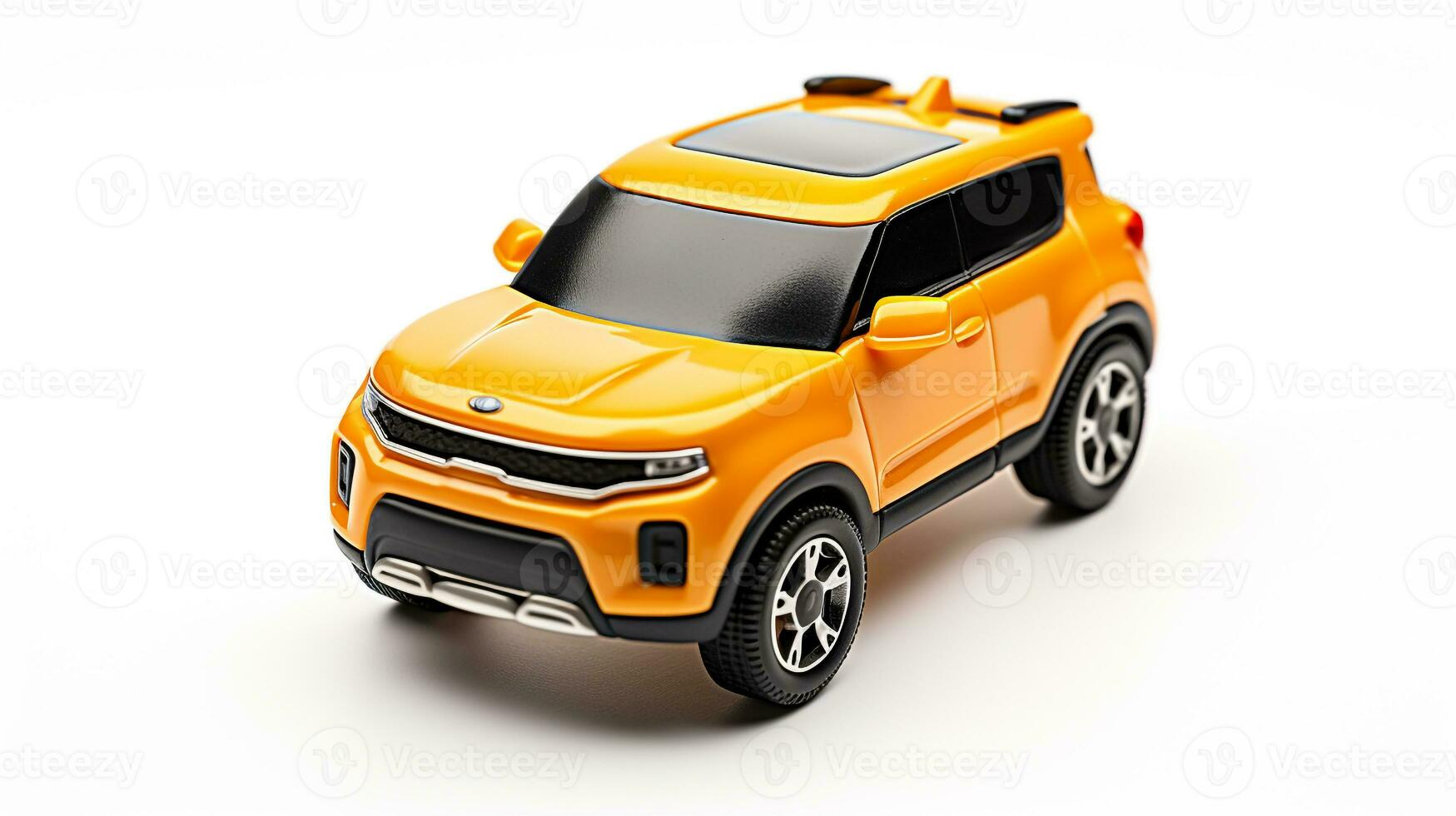 Displaying a 3D miniature SUV - Sports Utility Vehicle. Generative AI photo