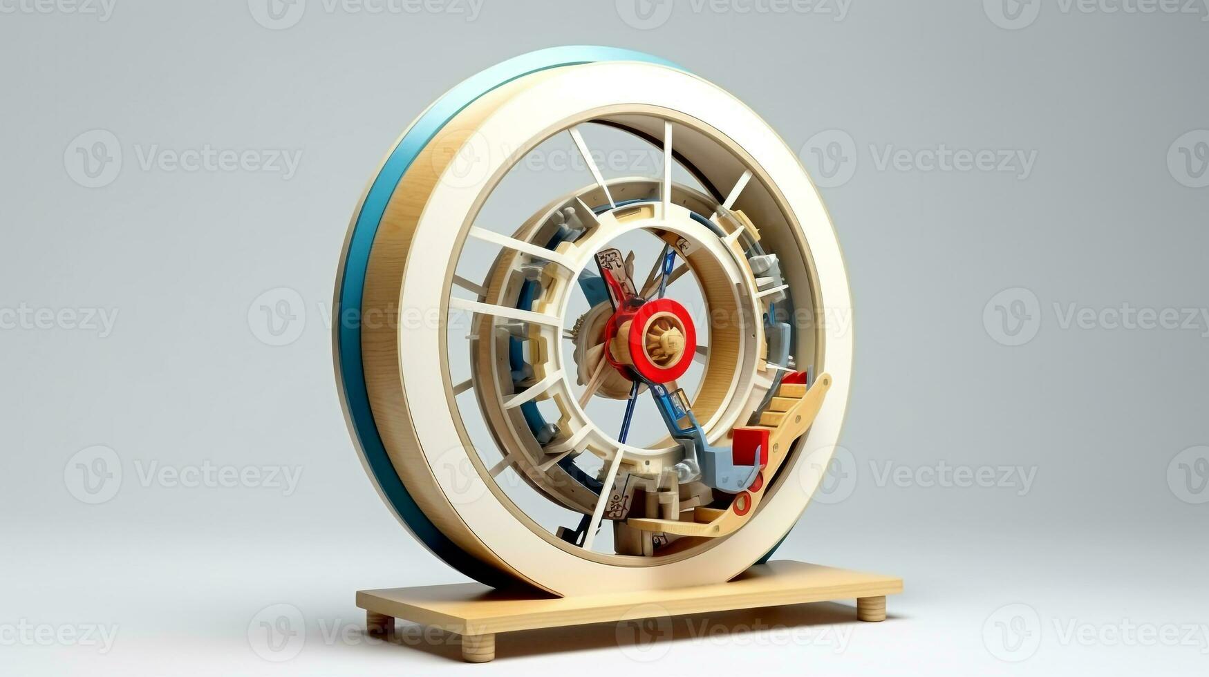 Displaying a 3D miniature Monowheel. Generative AI photo