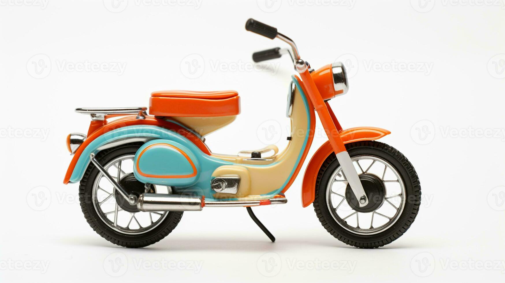 Displaying a 3D miniature Moped. Generative AI photo