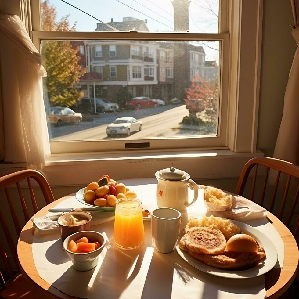 Chef preparing american breakfast photo