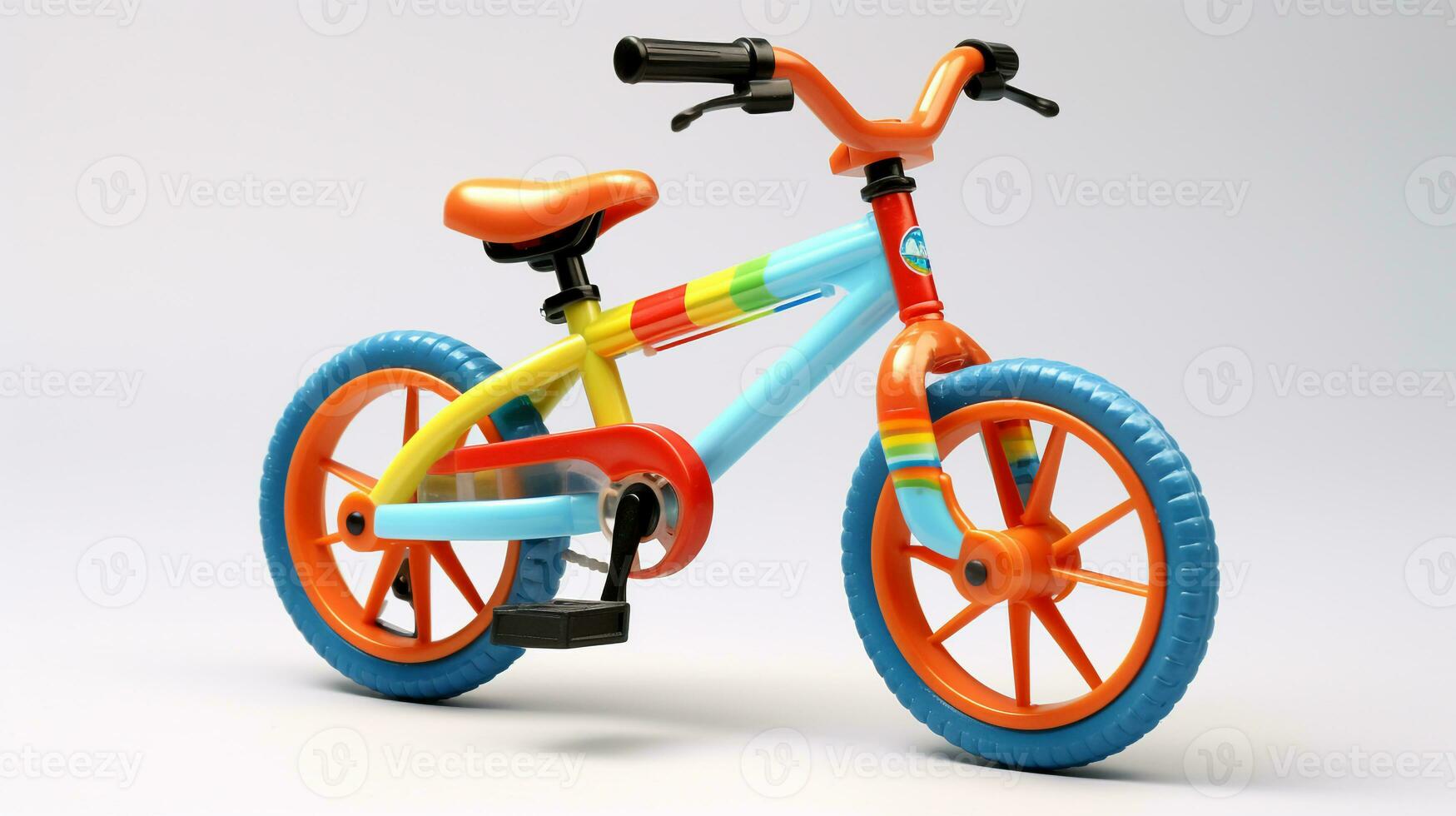 Displaying a 3D miniature Hybrid Bike. Generative AI photo