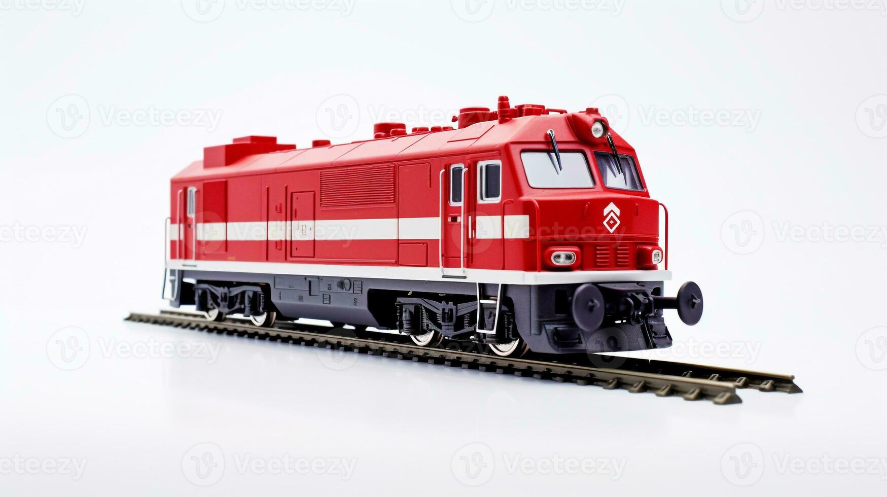 Displaying a 3D miniature Electric Locomotive. Generative AI photo