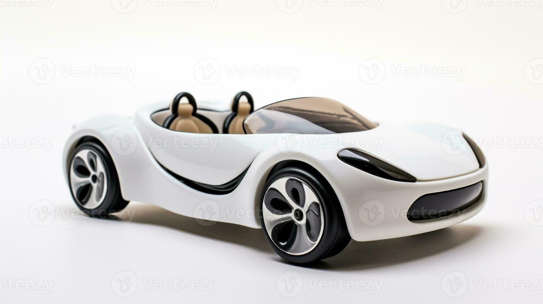 Displaying a 3D miniature Electric car. Generative AI photo