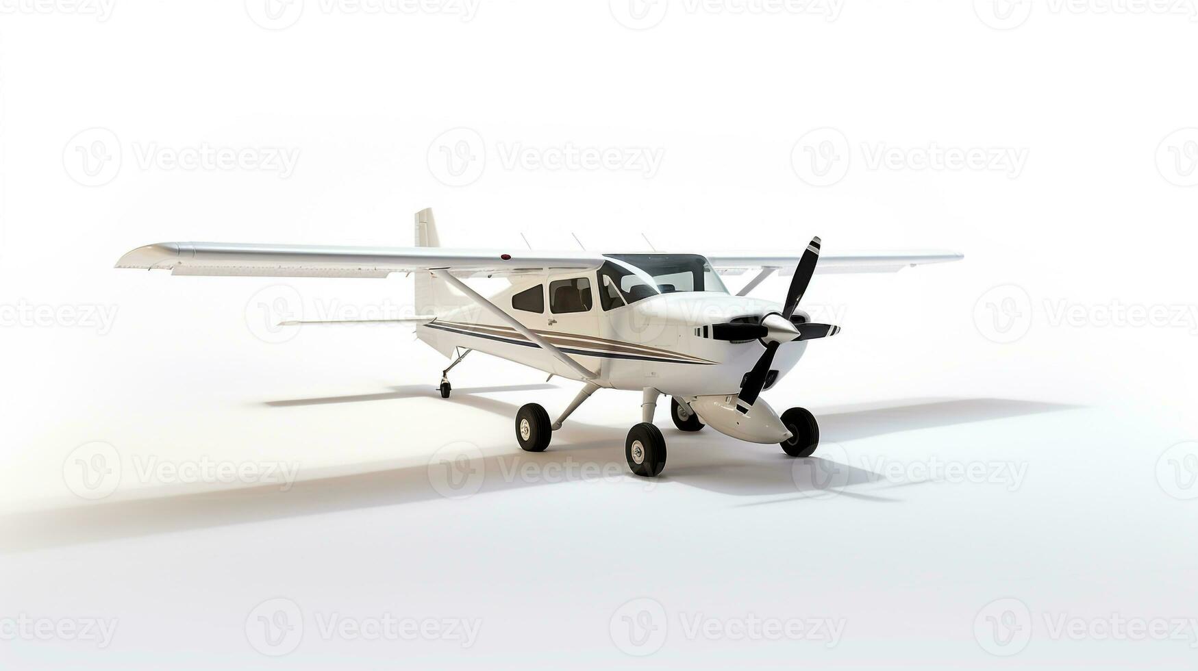 Displaying a 3D miniature Cessna 172. Generative AI photo