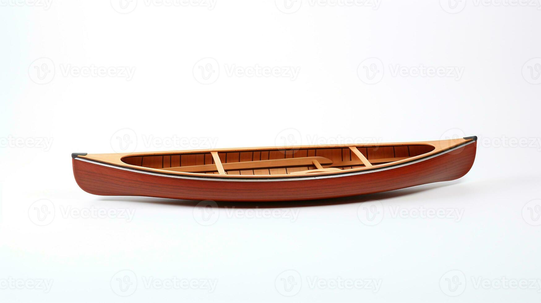 Displaying a 3D miniature Canoe. Generative AI photo