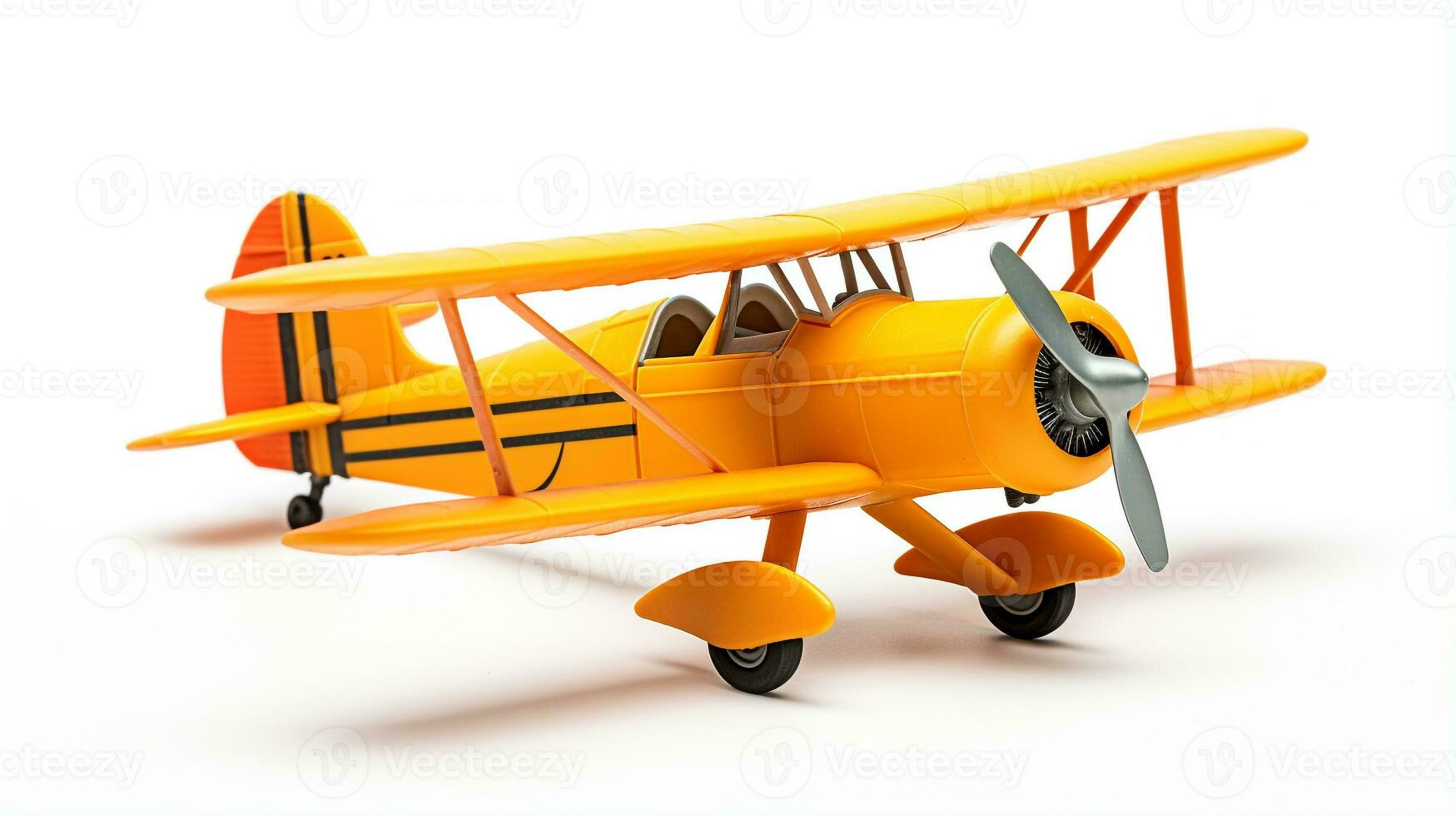 Displaying a 3D miniature Bush Plane. Generative AI photo
