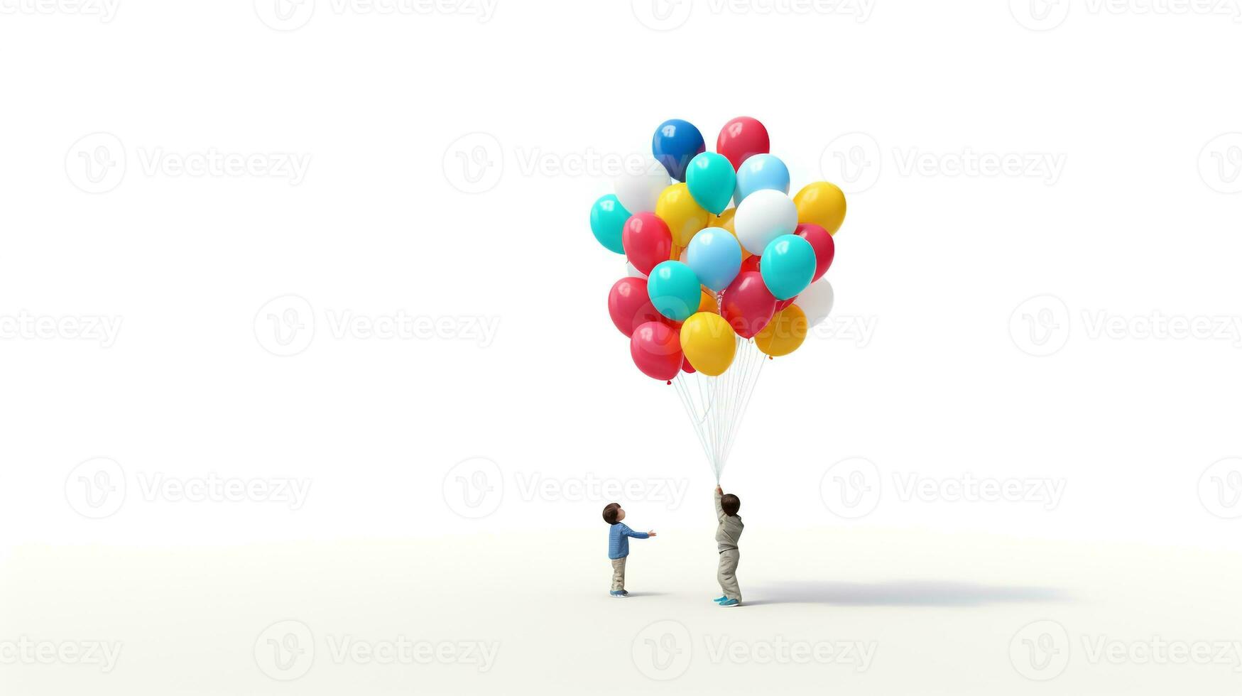 affichage une 3d miniature attaché ballon. génératif ai 29854783 Photo de  stock chez Vecteezy