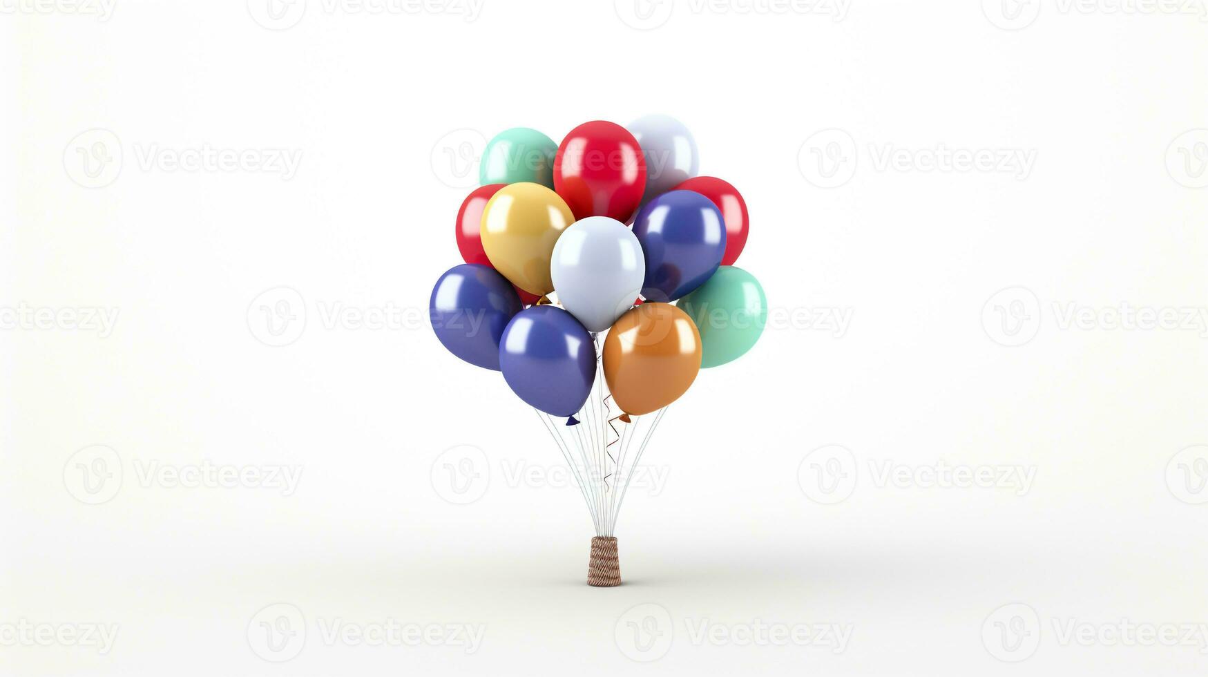 Displaying a 3D miniature Balloon. Generative AI photo