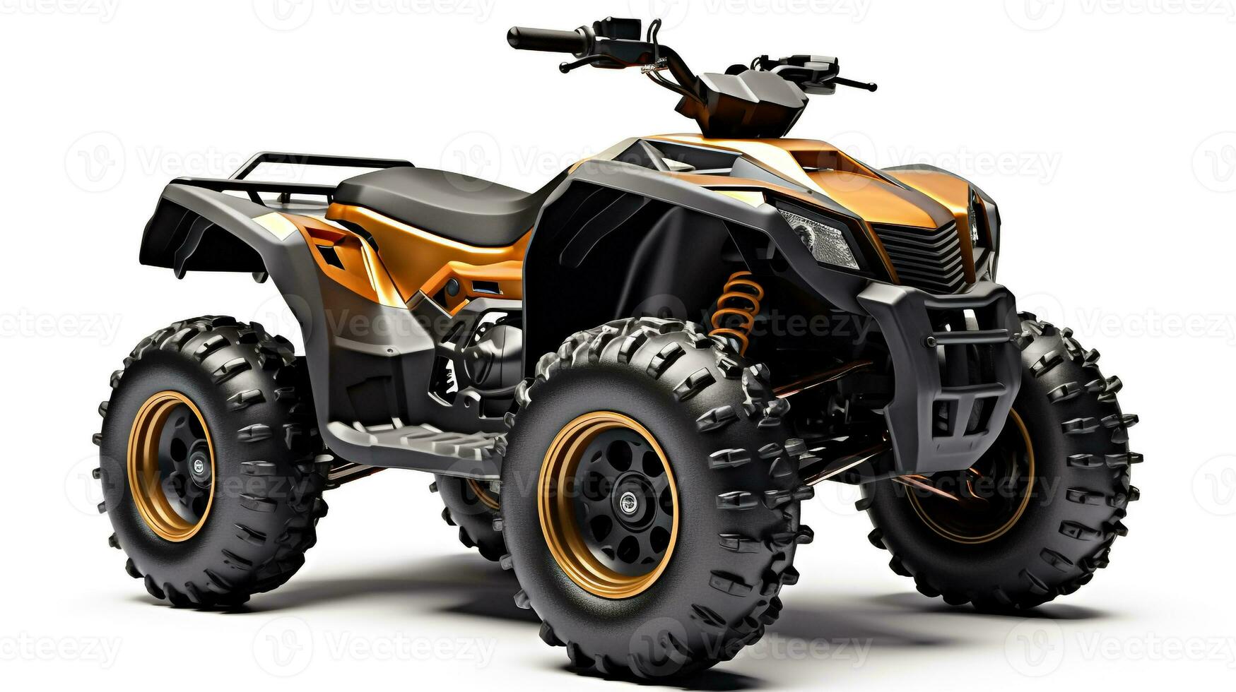 Displaying a 3D miniature ATV - AllTerrain Vehicle. Generative AI photo
