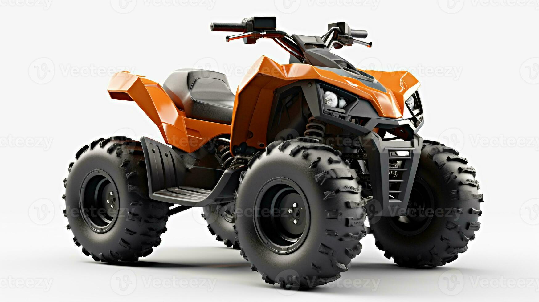 Displaying a 3D miniature ATV - AllTerrain Vehicle. Generative AI photo