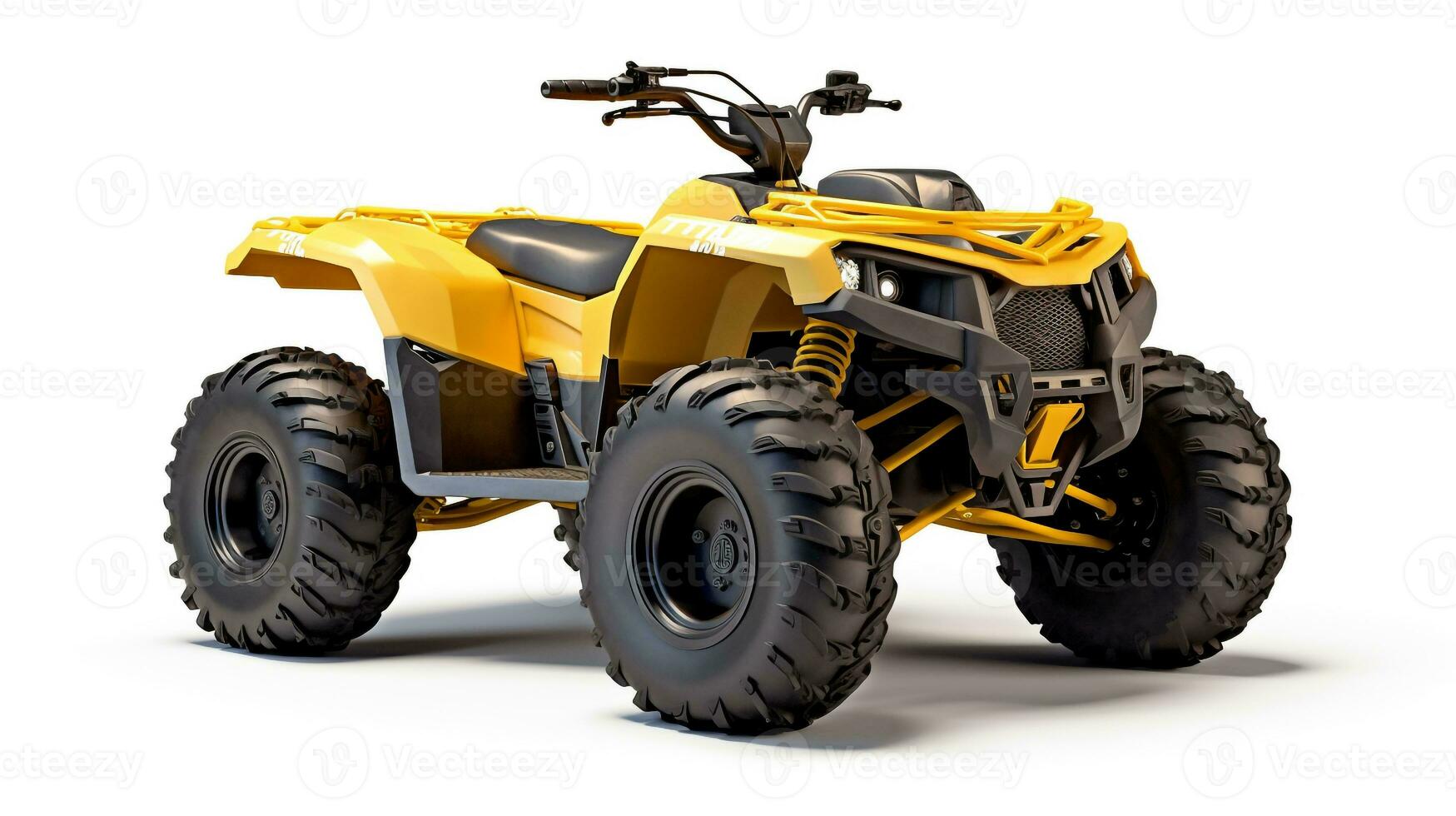 Displaying a 3D miniature ATV - AllTerrain Vehicle. Generative AI photo