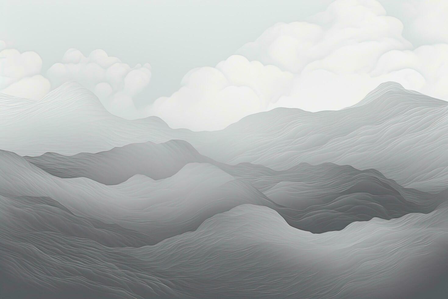 Modern gradient gray background with wave effect. Generative AI photo