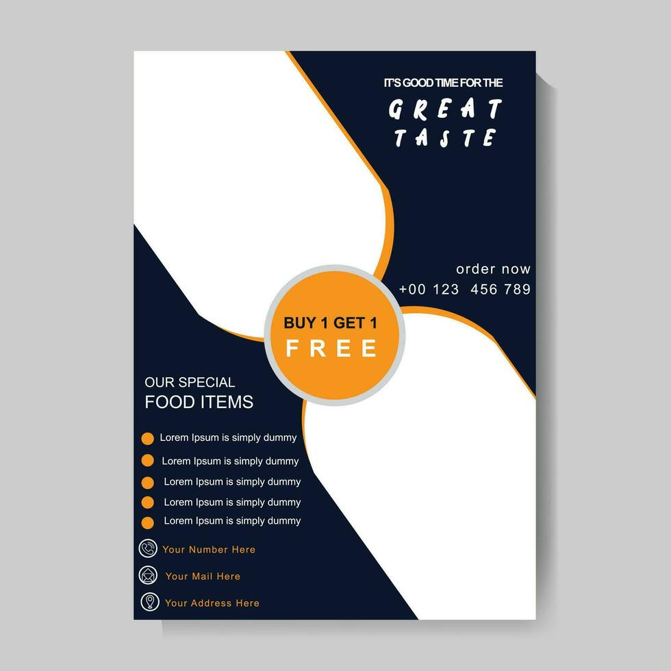 Restaurant Food Flyer Menu Card vector