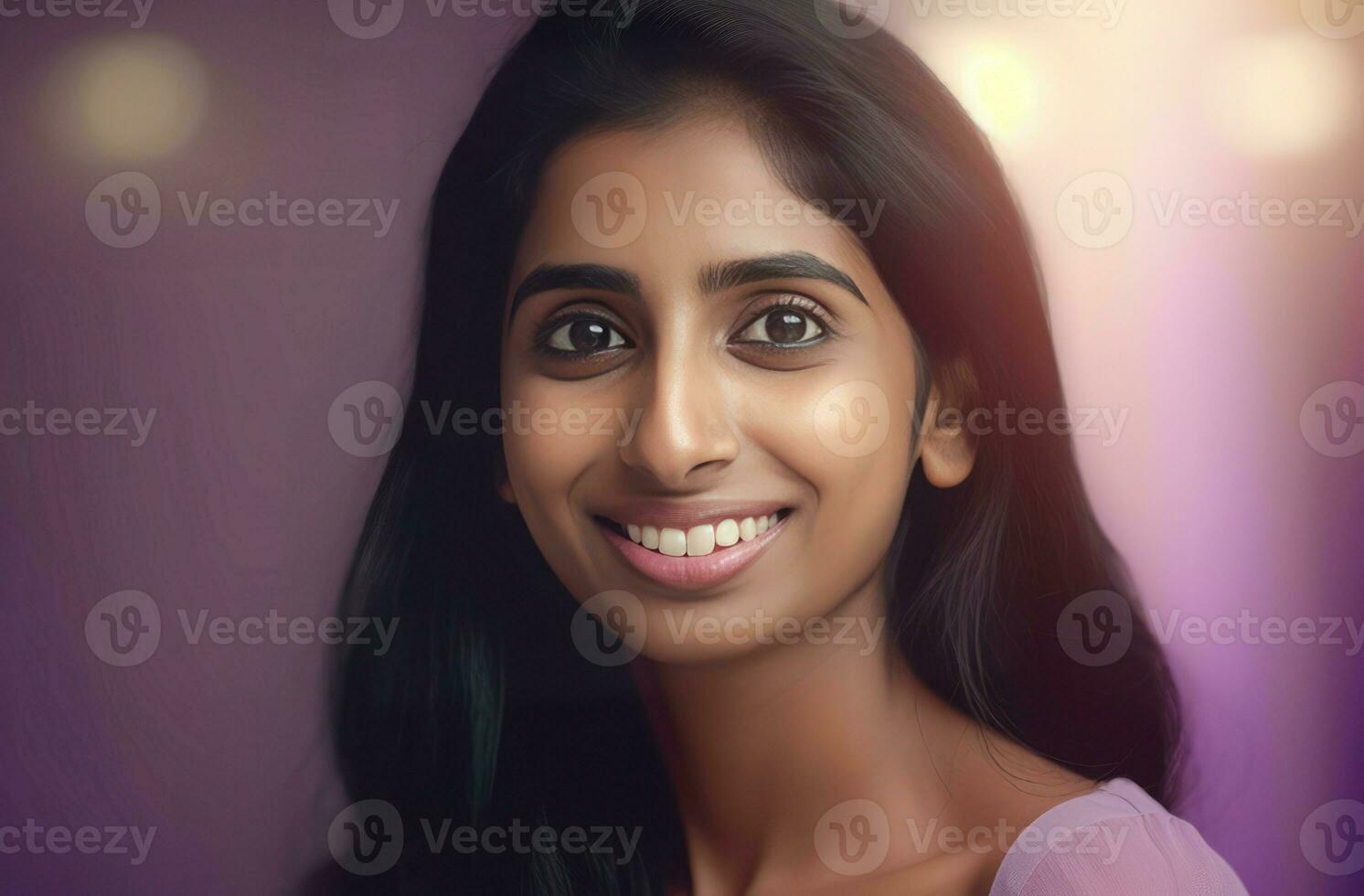 Malayali smiling woman. Generate Ai photo