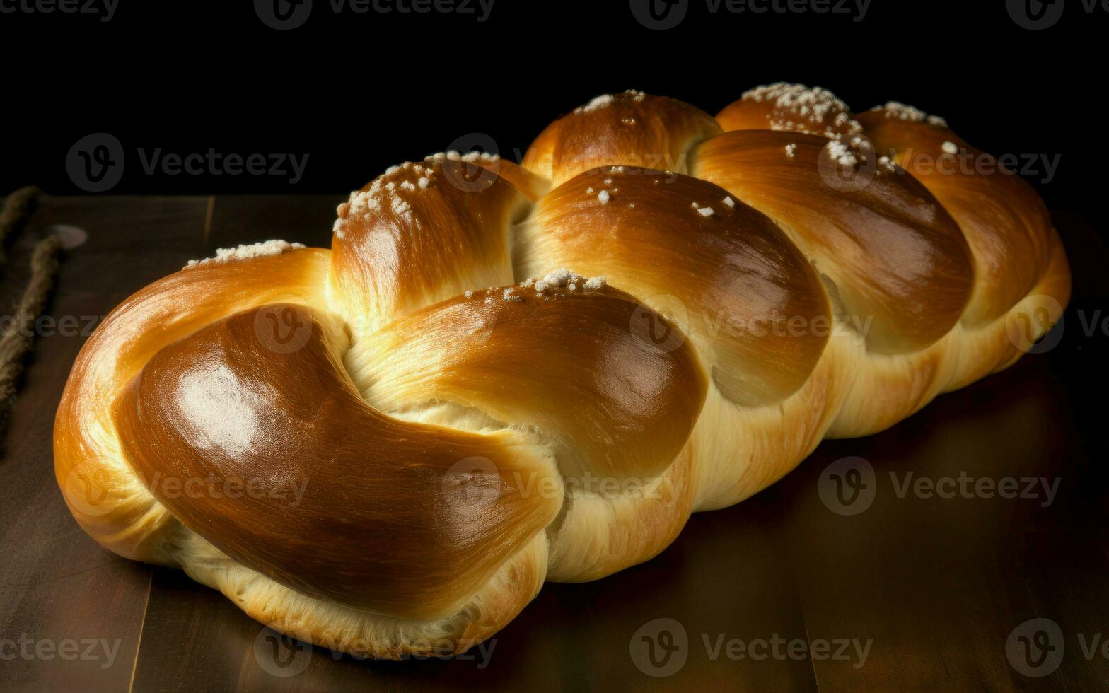 Traditional challah bread religion. Generate Ai photo