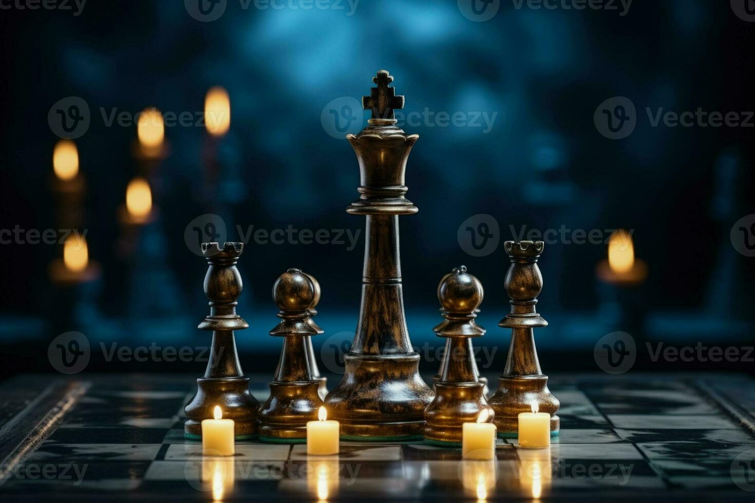 In the world of business, a chess piece symbolizes strategic