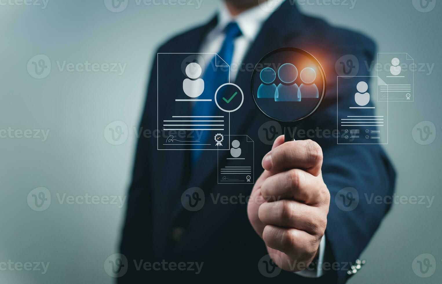 Recruitment management Business concept. Relationship Management with global structure. Human Resources. Management recruitment employment headhunting concept. Human Resource Management concept. photo