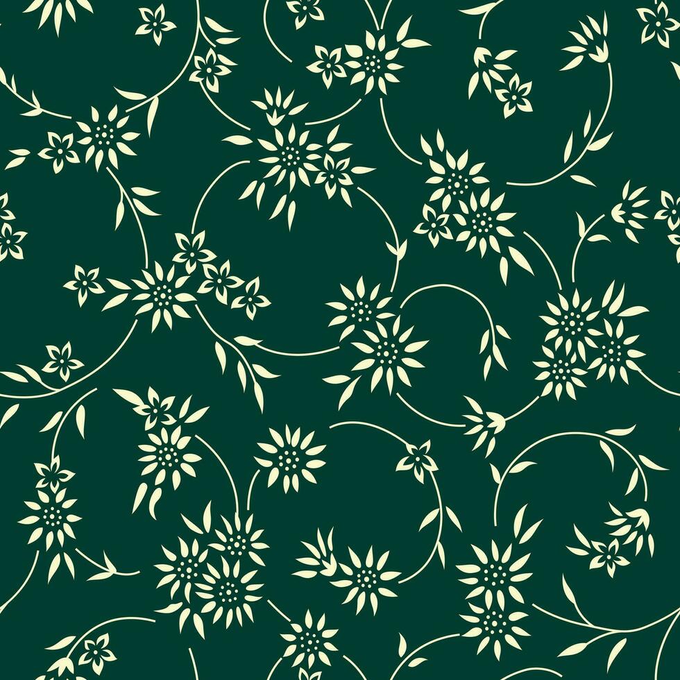Flat Leaves seamless pattern background vector