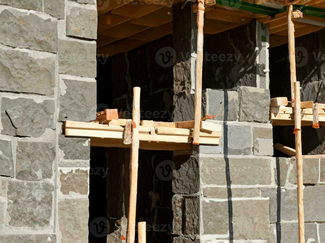 close up construction of a house photo