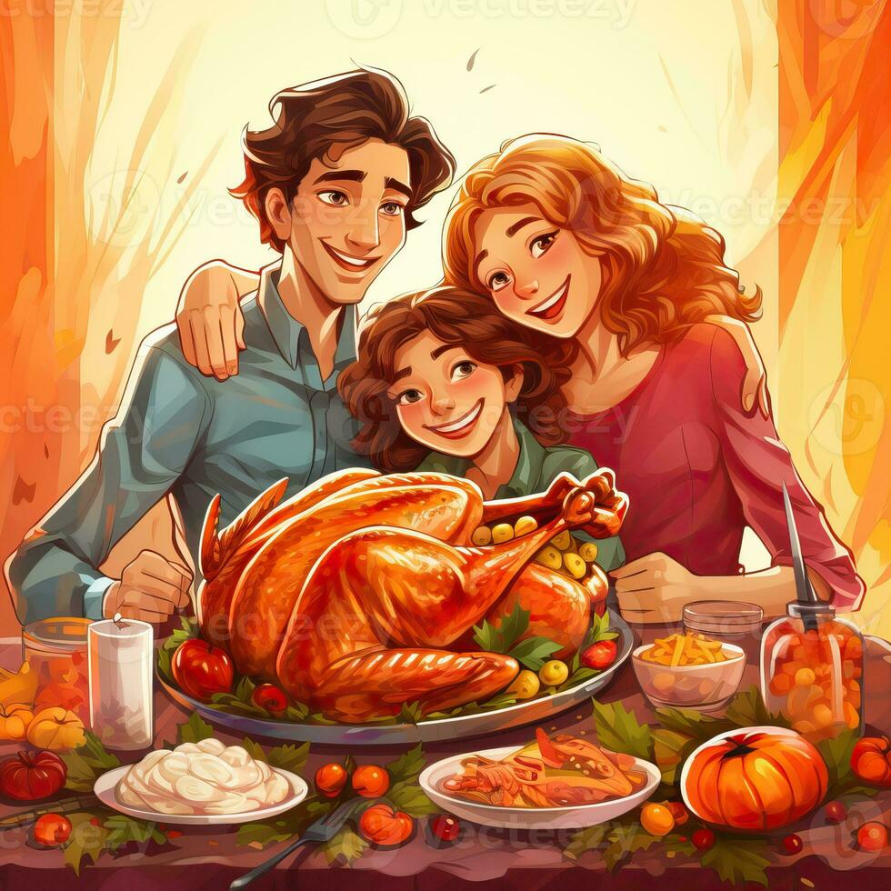 Thanksgiving background high quality ai generated image photo