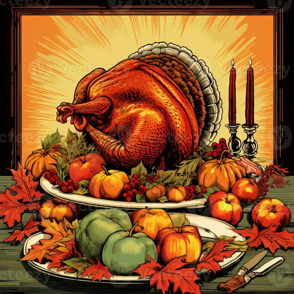 Thanksgiving background high quality ai generated image photo