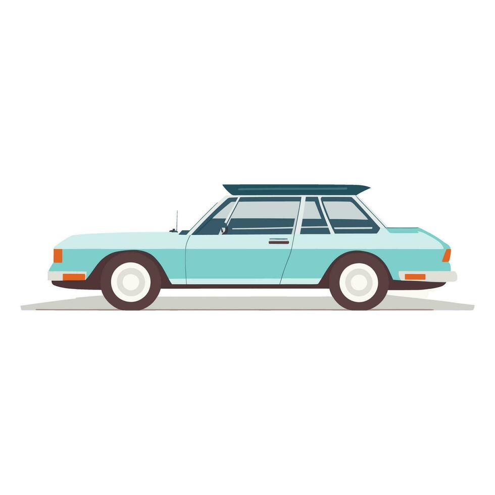 vector ilustración de un auto, mínimo y sencillo diseño