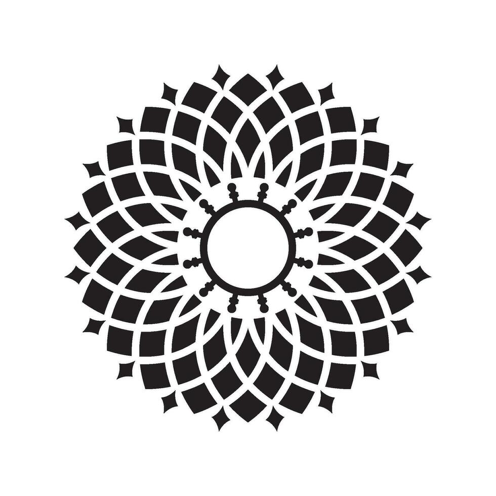 Mandala symbol icon vector