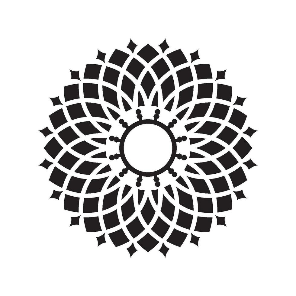 Mandala symbol icon vector