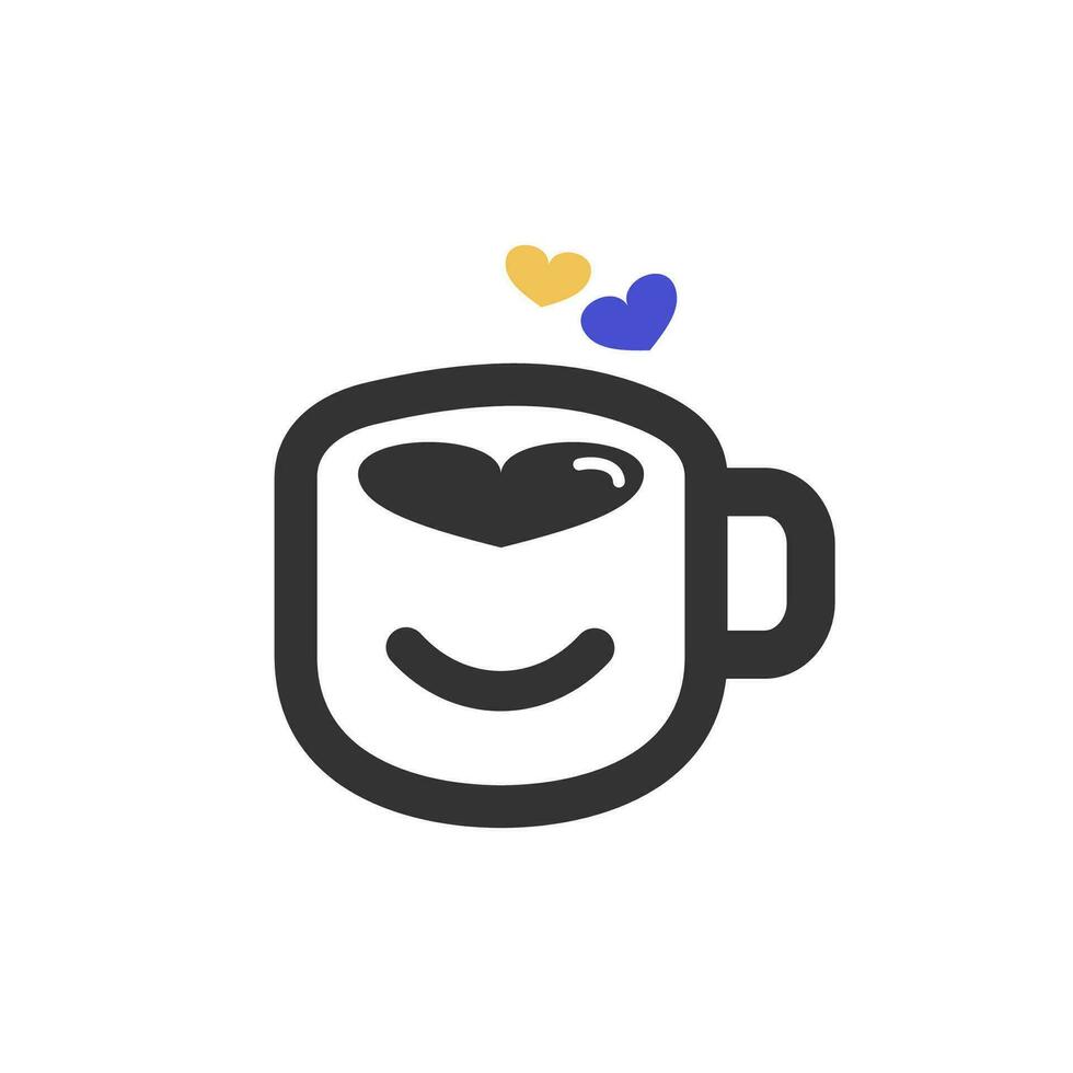 café y amor icono vector ilustración