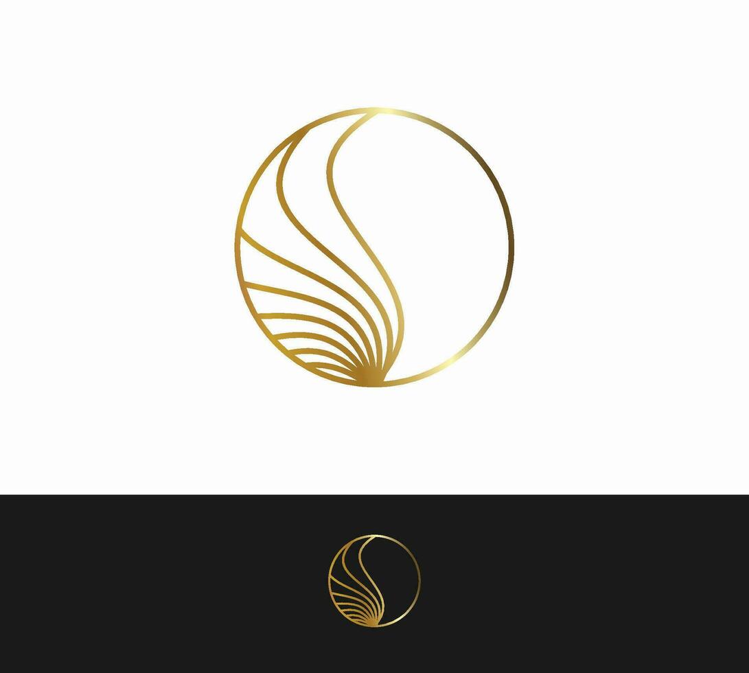 Elegant luxury gold logo vector