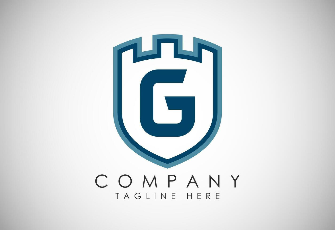 English Alphabet G With Castle Logo Design Vector. Graphic Alphabet Symbol For Corporate Business vector