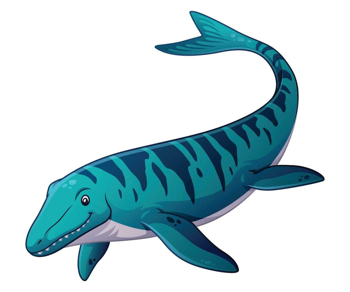 Mosasaurus Cartoon Illustration vector
