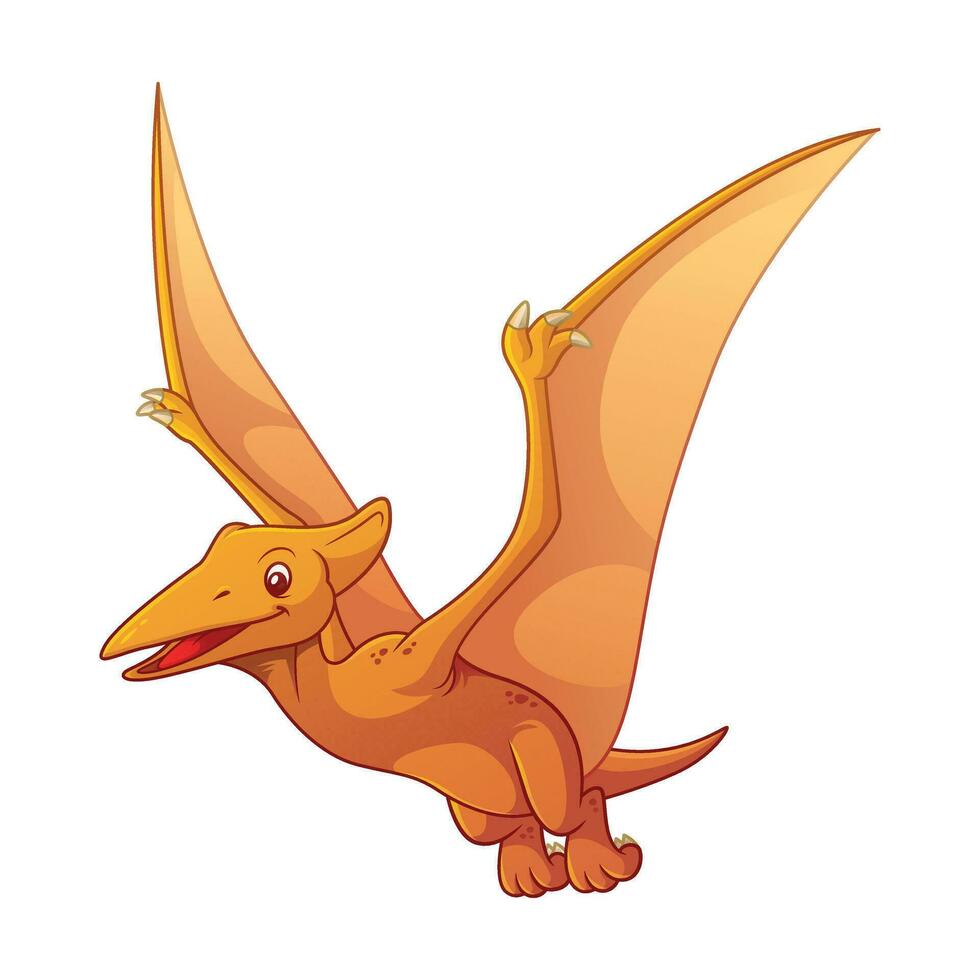 Pterodactyl Cartoon Illustration vector