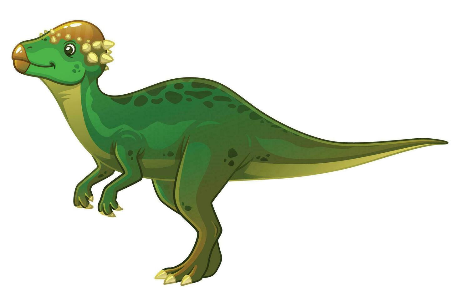 Pachycephalosaurus Cartoon Illustration vector