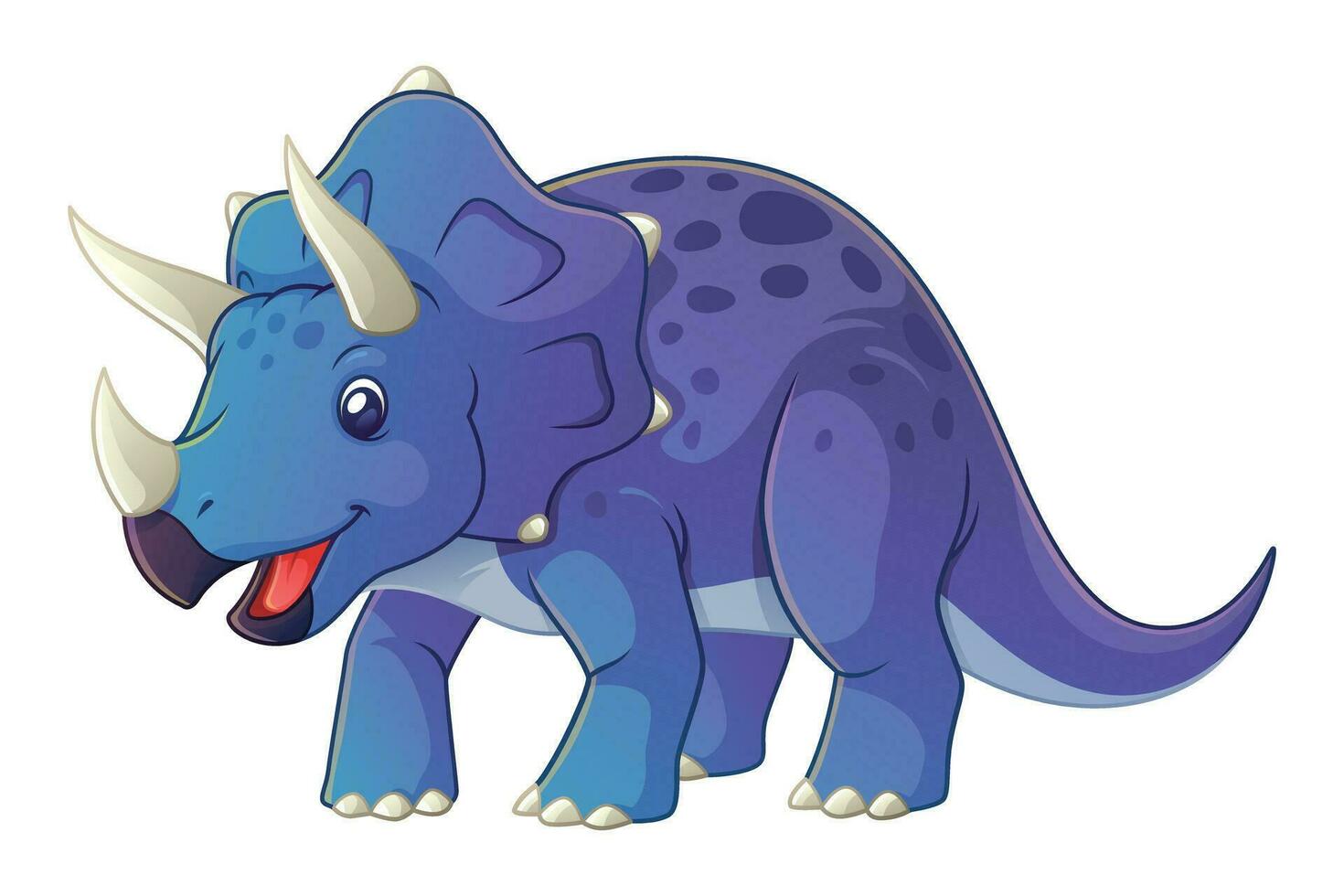 Triceratops Cartoon Illustration vector