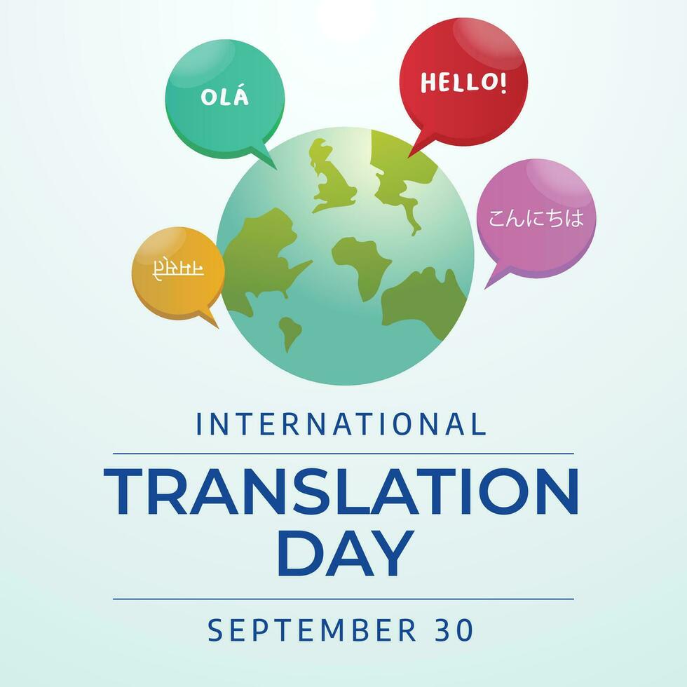 International Translation Day design template good for celebration usage. language vector illustration. flat design. vector eps 10.