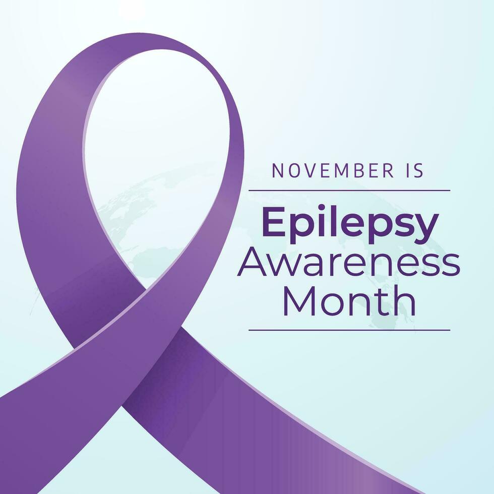 National Epilepsy Awareness Month design template good for celebration usage. purple ribbon design template. ribbon vector design. flat design. vector eps 10.