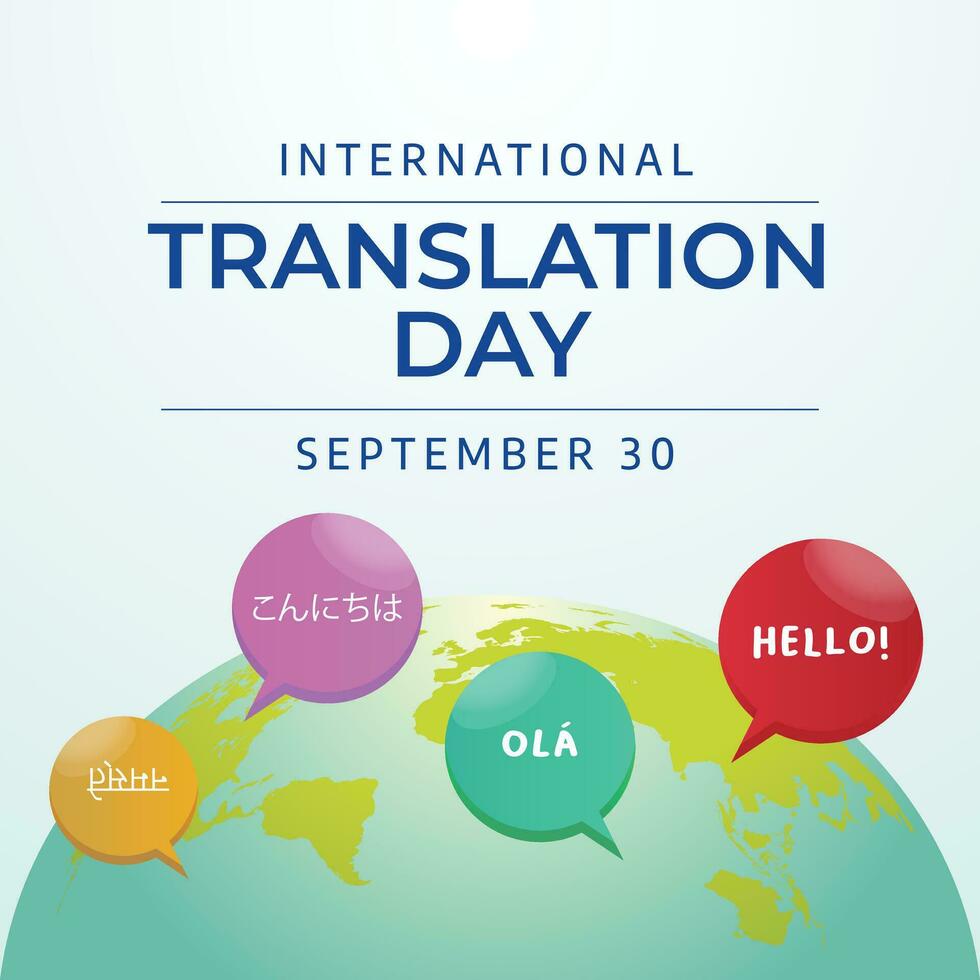 International Translation Day design template good for celebration usage. language vector illustration. flat design. vector eps 10.