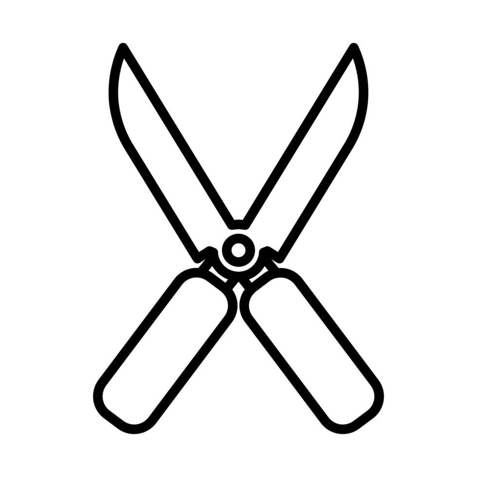 garden scissors icon in line style vector